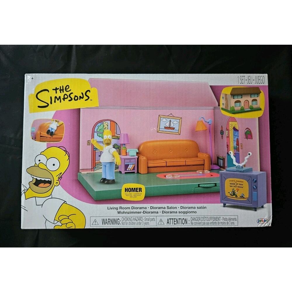 The Simpsons Living Room Diorama includes Homer 2.5" Figurine Jakks Pacific 2024